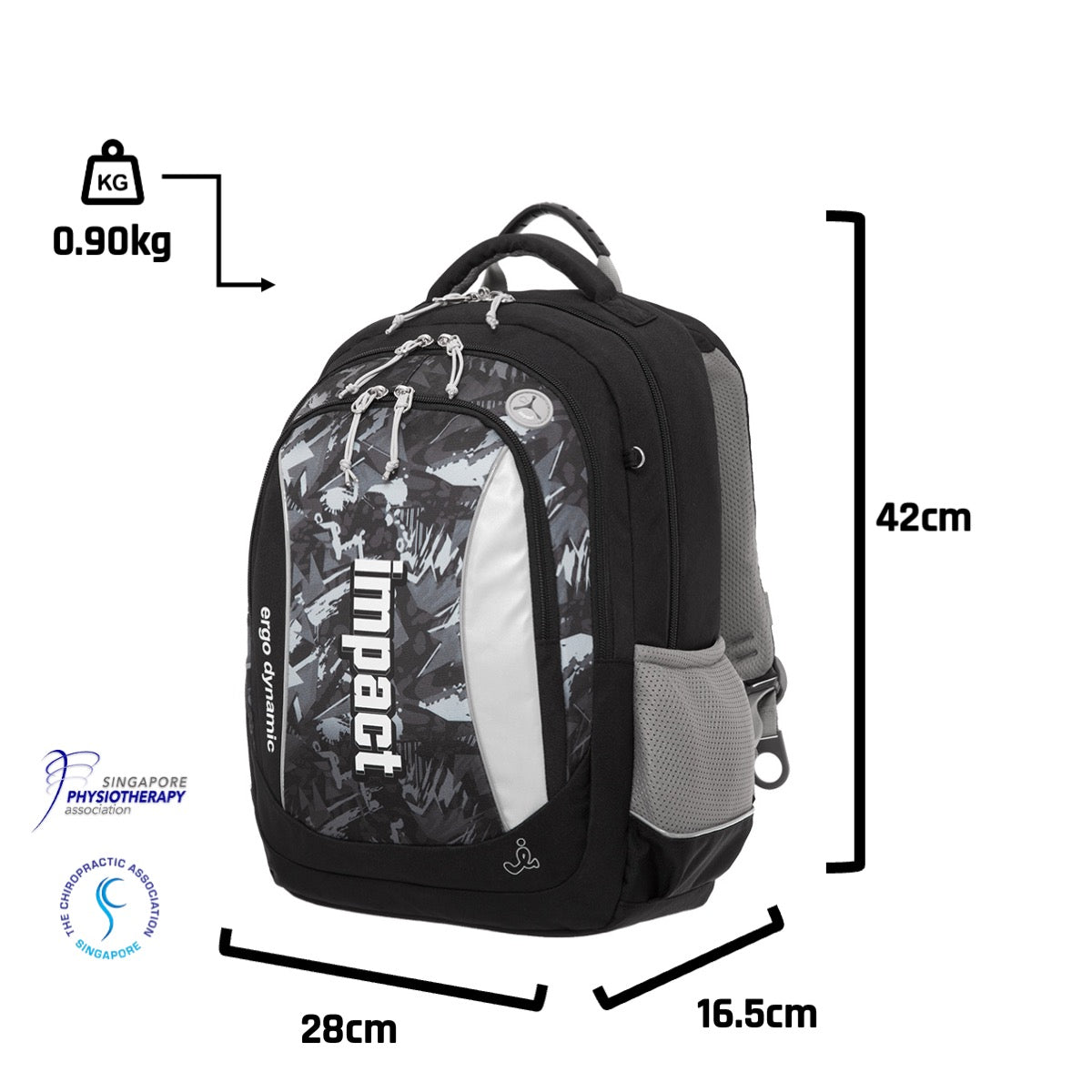 IMPACT School Bag Ergo-Comfort Spinal Support Ergonomic Backpack, IM-00182