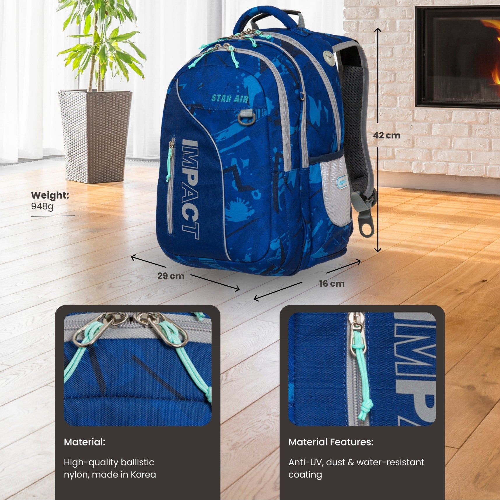 Impact Posture Correction Ergonomic Backpack, IM-00303 - Ergoworks 