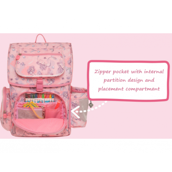 Impact School Bag IM-00706-PK - Ergo-Comfort Spinal Support with Magnetic Buckle Backpack