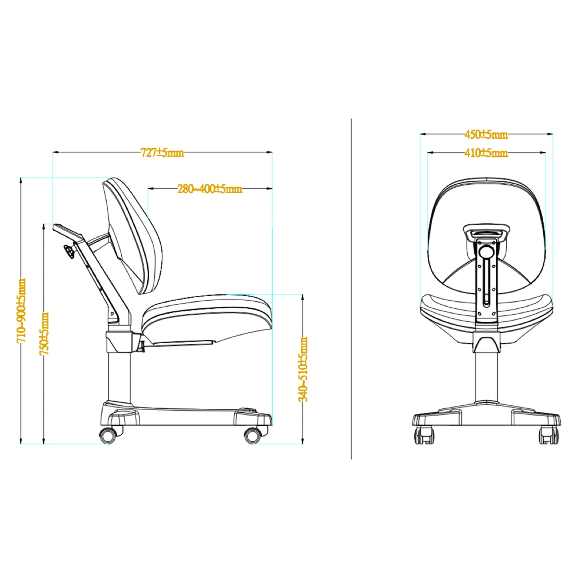 IMPACT - IM-C11-GY- Kids Ergonomic Chair (Grey)