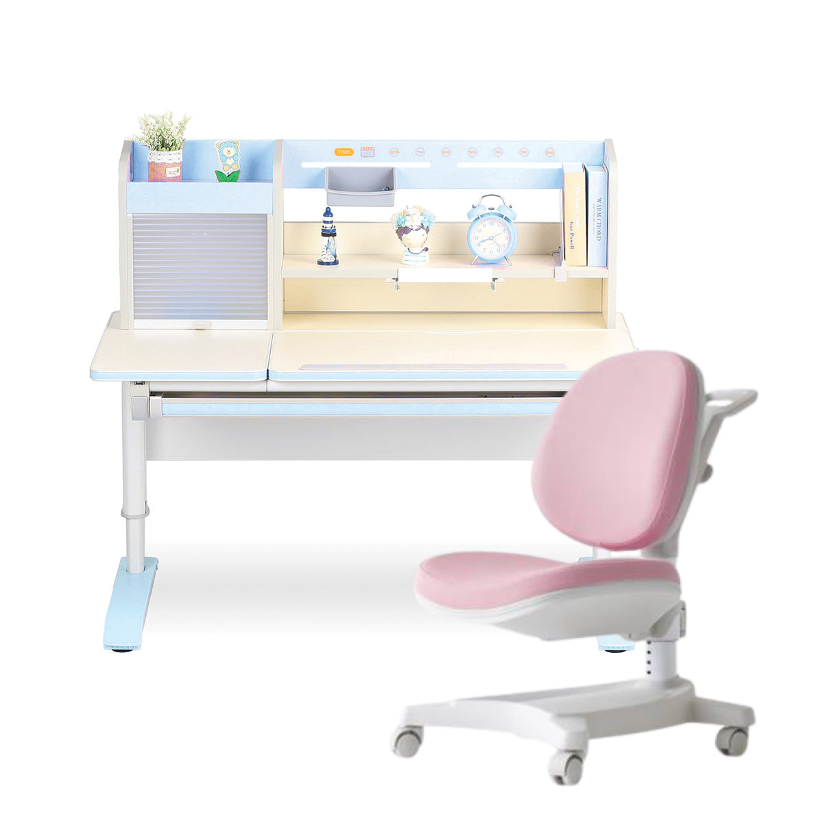 IMPACT Ergo-Growing Kids Study Desk And Chair Set 1200mm x 700mm, IM-D12L1200V2-BL