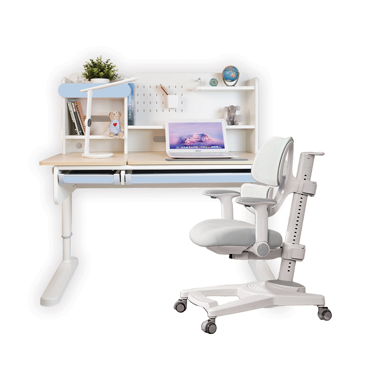 Impact Ergo-Growing Study Desk And Chair Set 1200mm x 650mm, IM-G1200A-BL