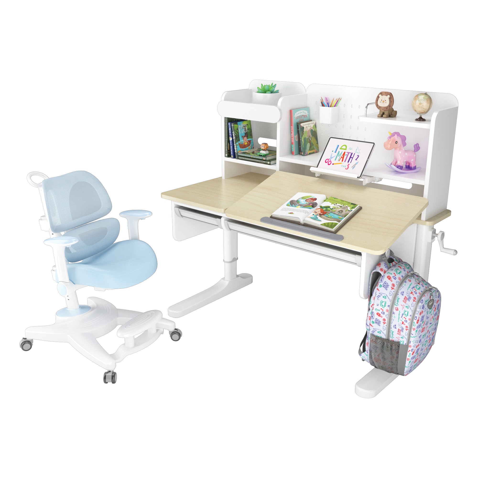 Ergo-Growing Kids Study Desk And Chair Set