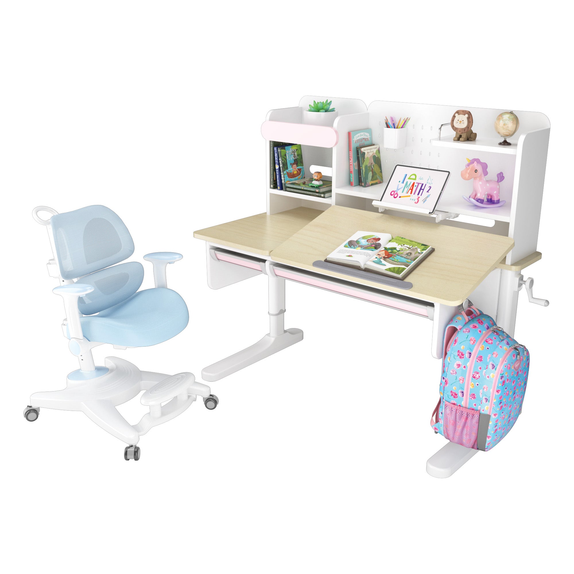 Ergo-Growing Kids Study Desk And Chair Set