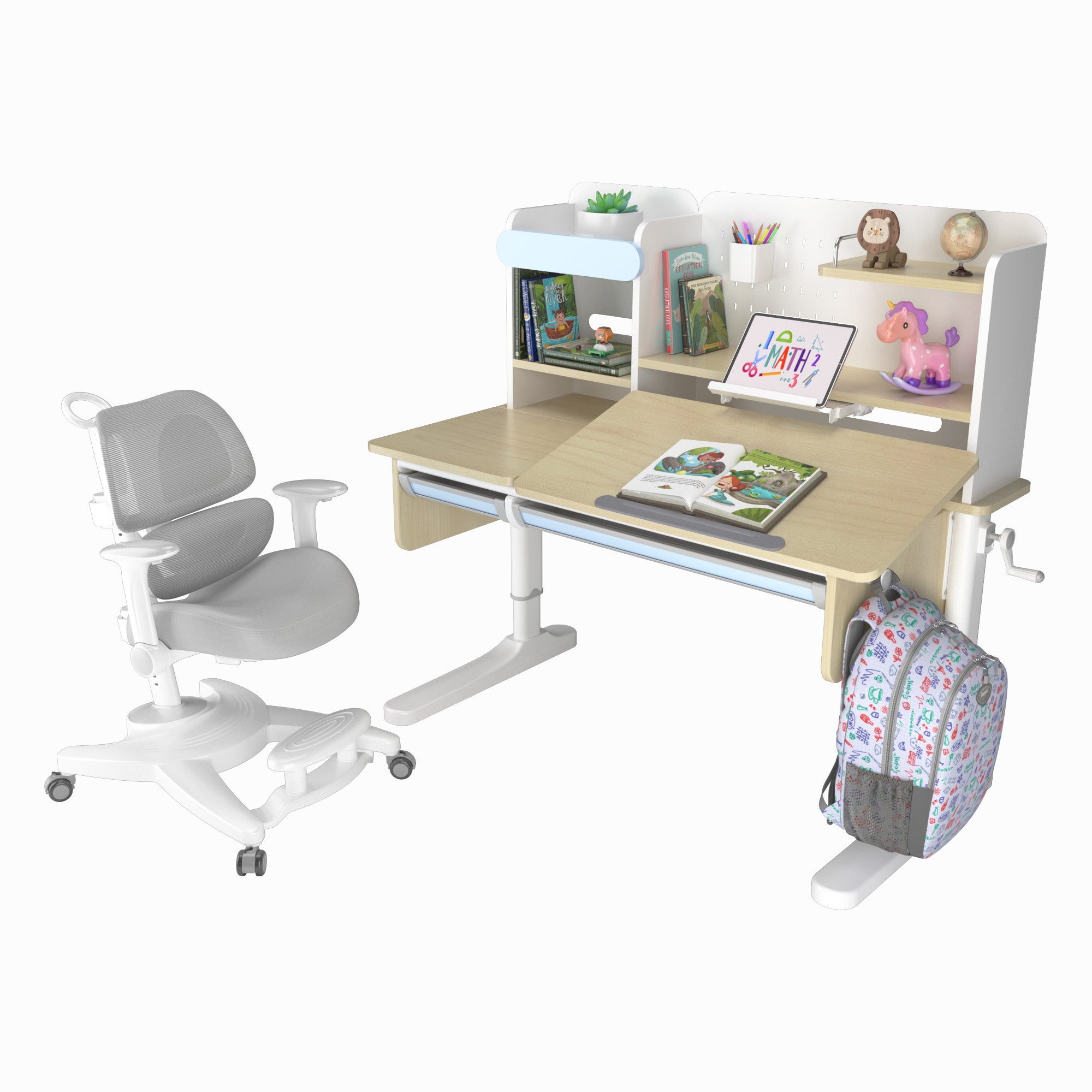 Ergo-Growing Kids Study Desk And Chair Set