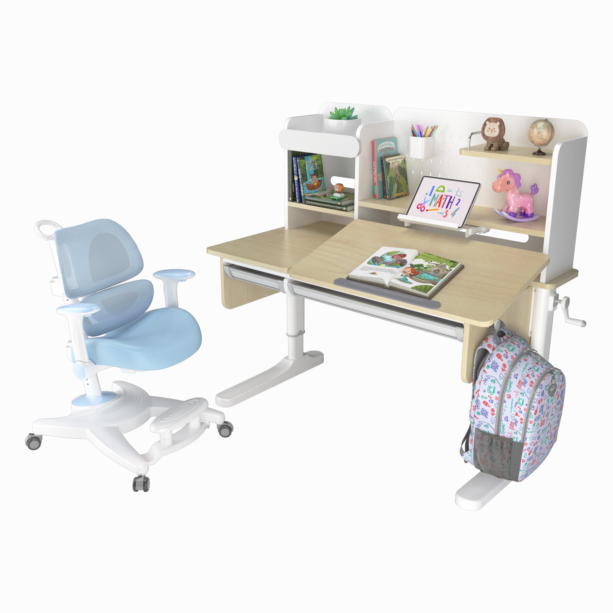 Ergo-Growing Kids Study Desk And Chair Set