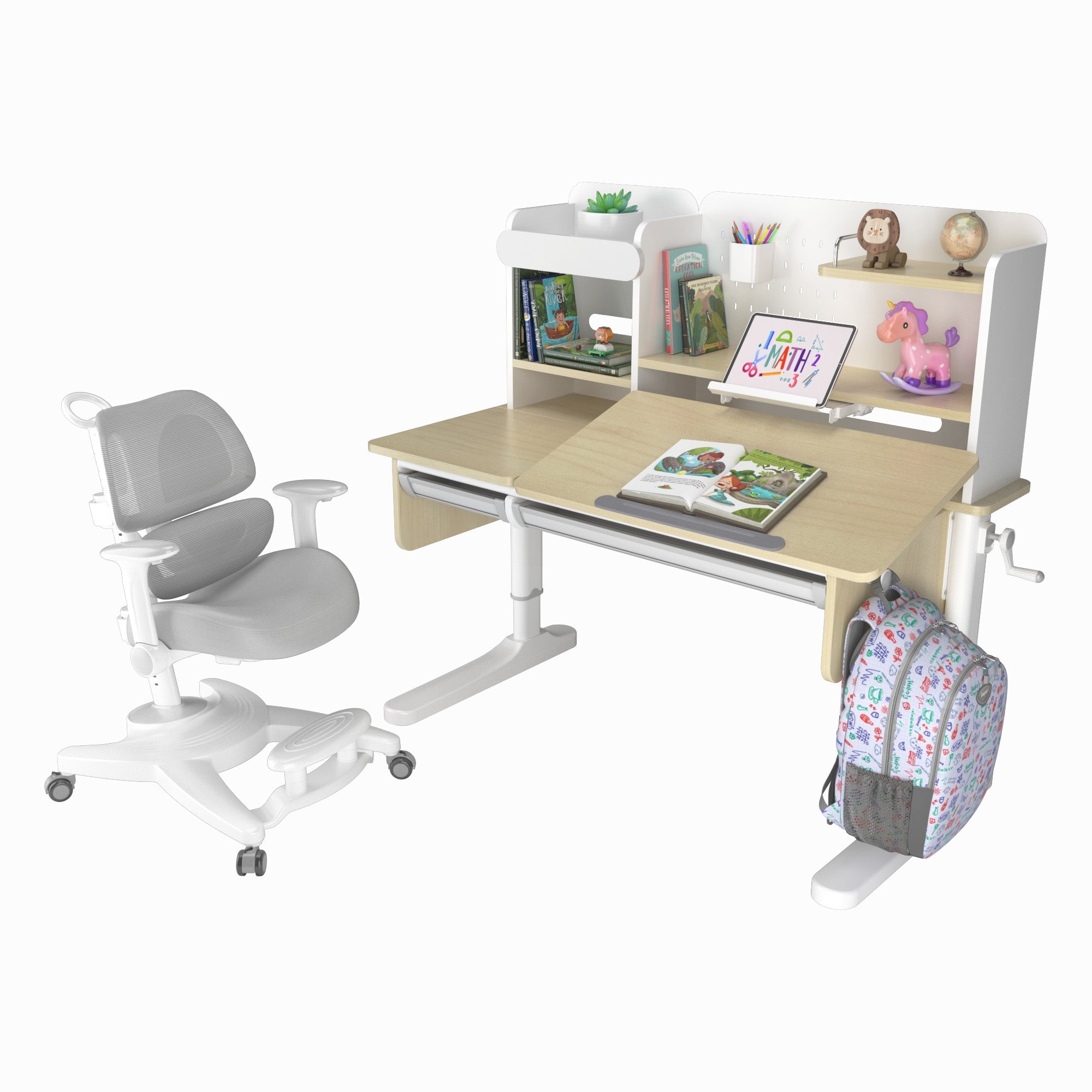 Ergo-Growing Kids Study Desk And Chair Set