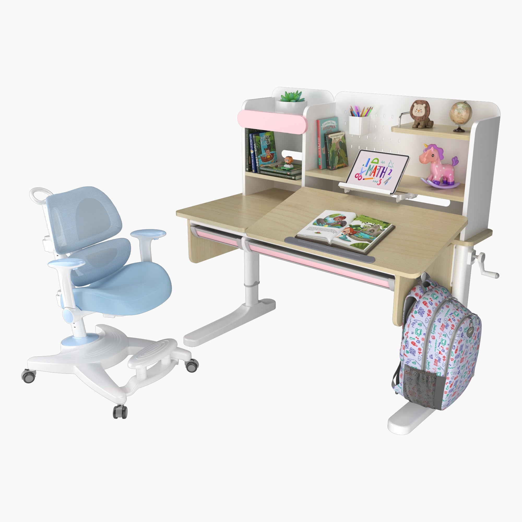 Ergo-Growing Kids Study Desk And Chair Set