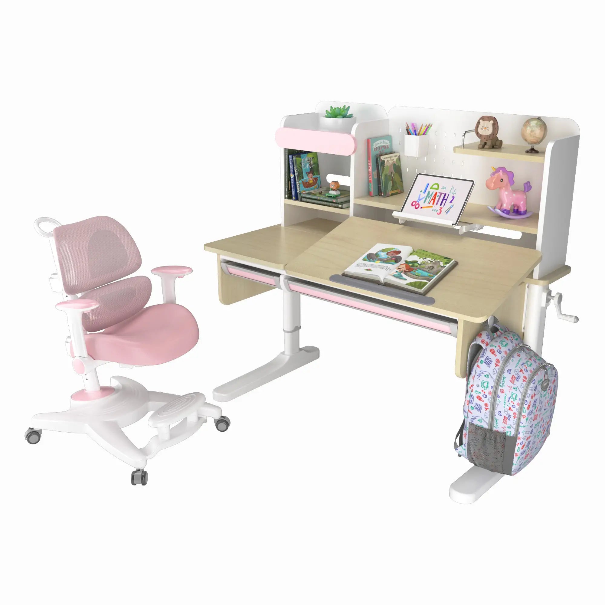 Ergo-Growing Kids Study Desk And Chair Set