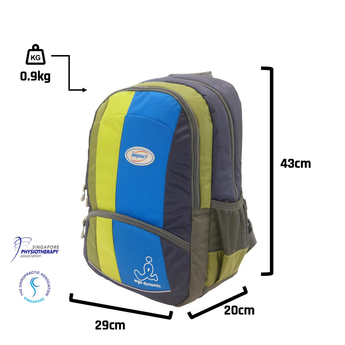 Impact School Bag IPEG-130 - Ergo-Comfort Spinal Protection Backpack