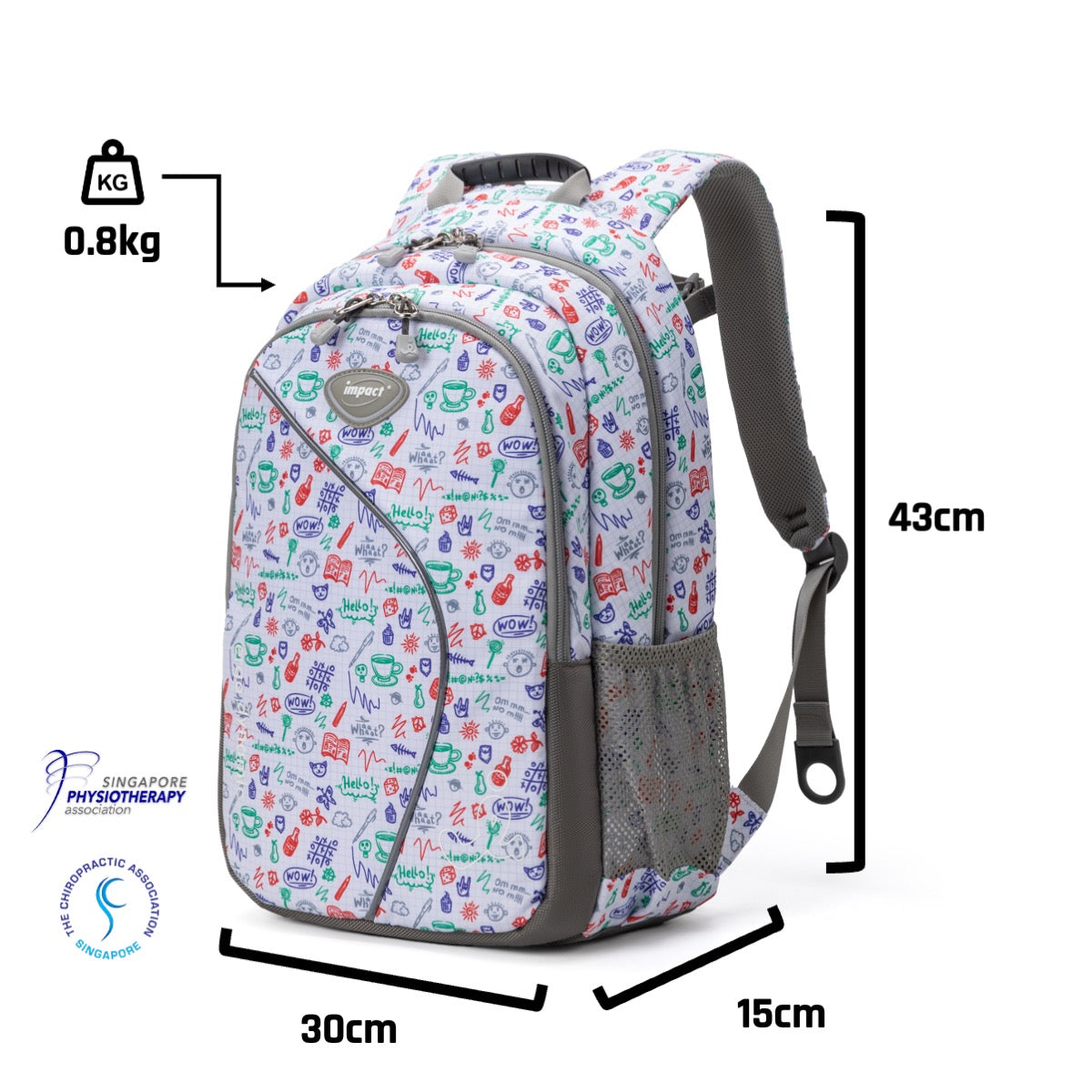 Impact School Bag IPEG-158 - Ergo-Comfort Spinal Support Primary Secondary School Backpack (Special Editions)