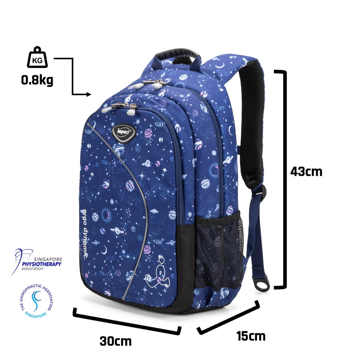 Impact School Bag IPEG-158 - Ergo-Comfort Spinal Support Backpack