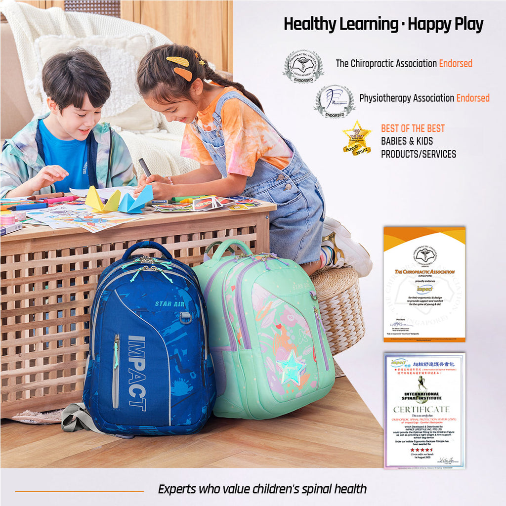 IMPACT School Bag Ergo-Comfort Spinal Support Backpack, IM-00303