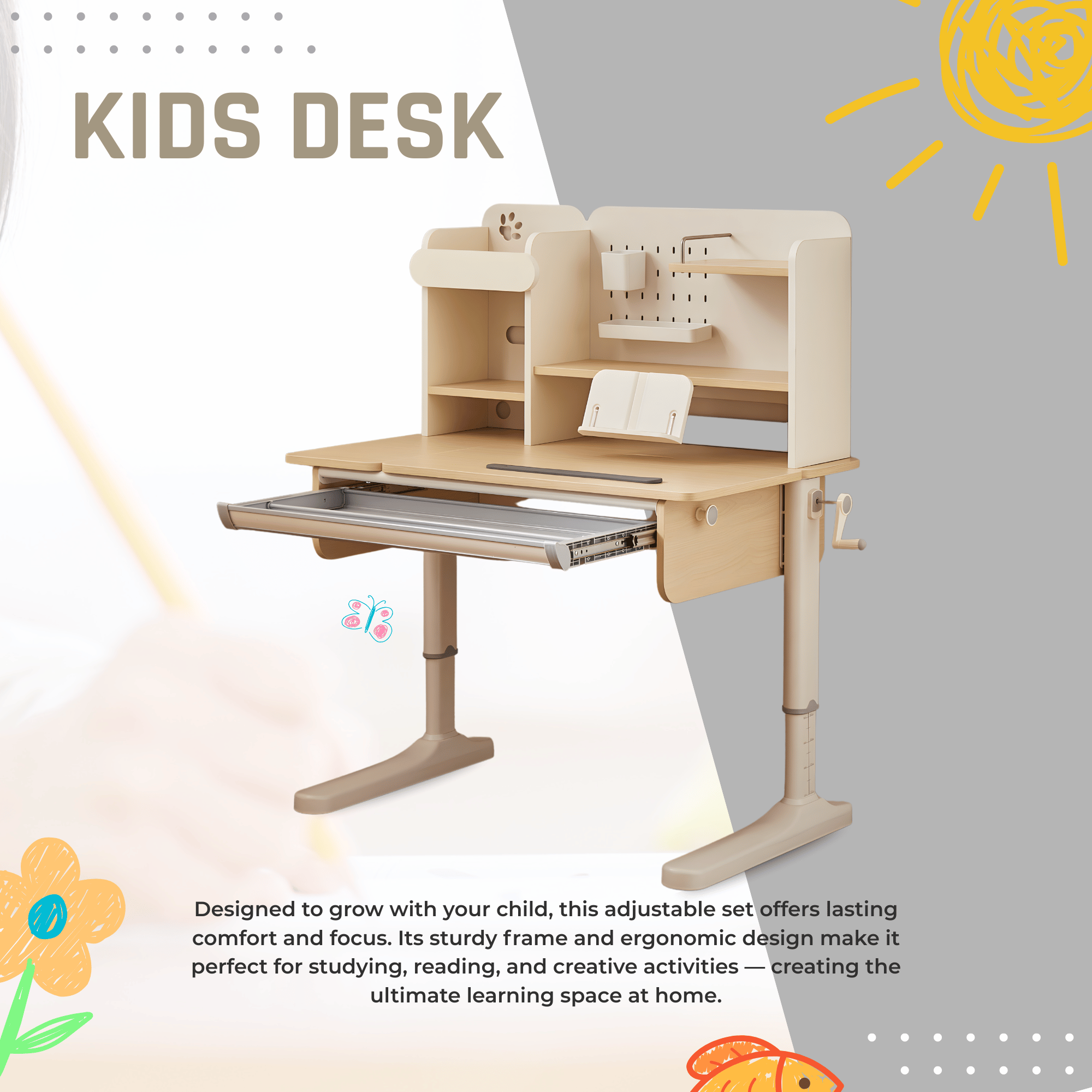 Impact Ergonomic Kids Study Desk [Length Options Available]