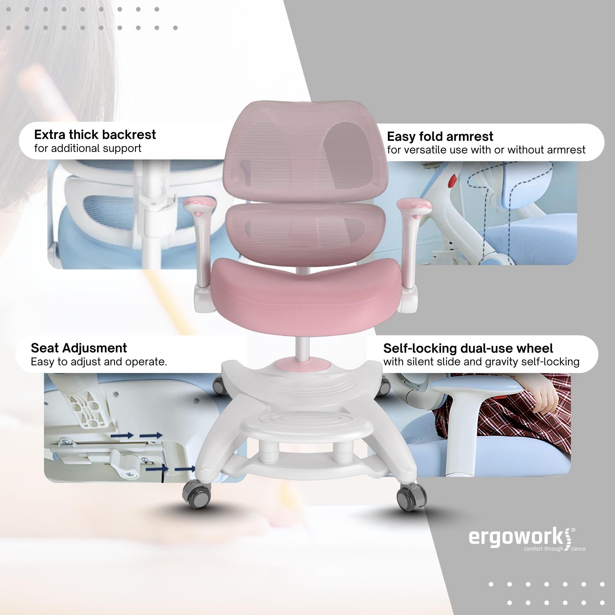 Kids Ergonomic Study Chair