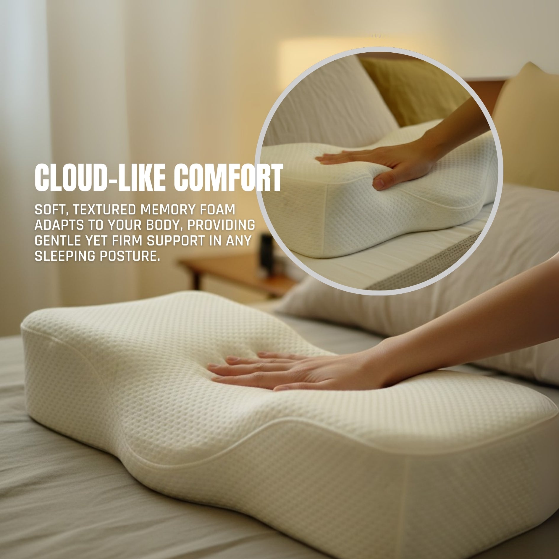 Motex Balance Memory Foam Pillow (Non Mechanism) [Size Options Available]
