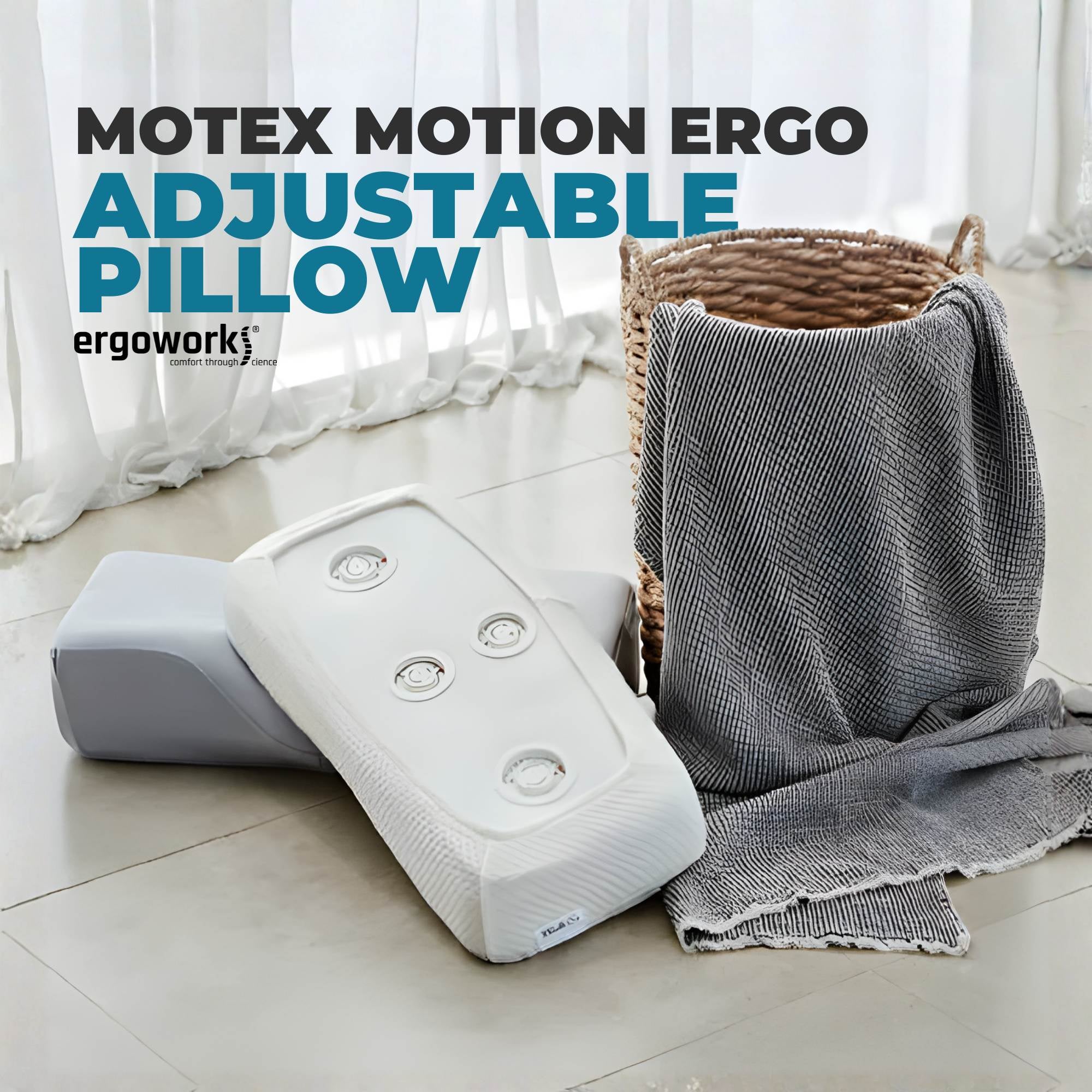 Motex Motion Ergo Adjustable Pillow (Mechanism) [Size Options Available]
