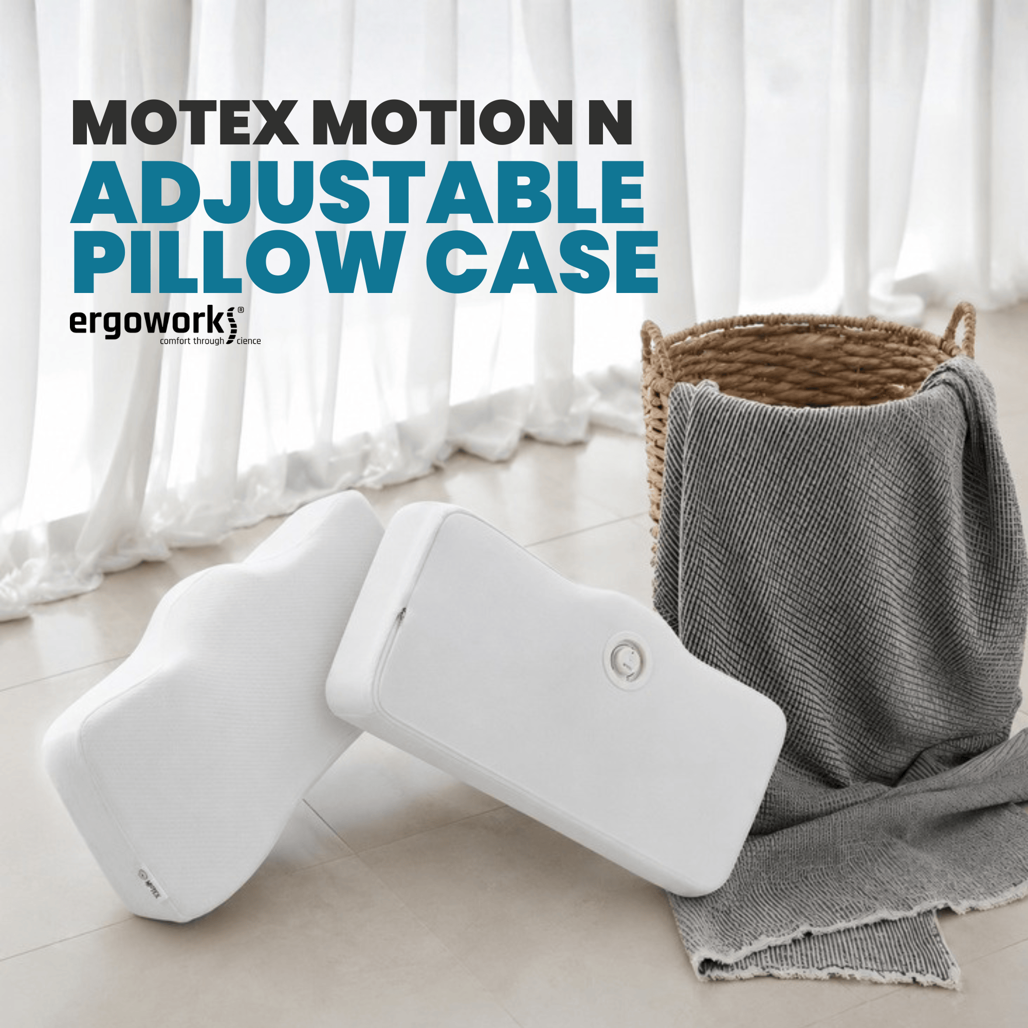Motex Pillows Motex Motion N Ergonomic Memory Foam Pillow Case Ergoworks