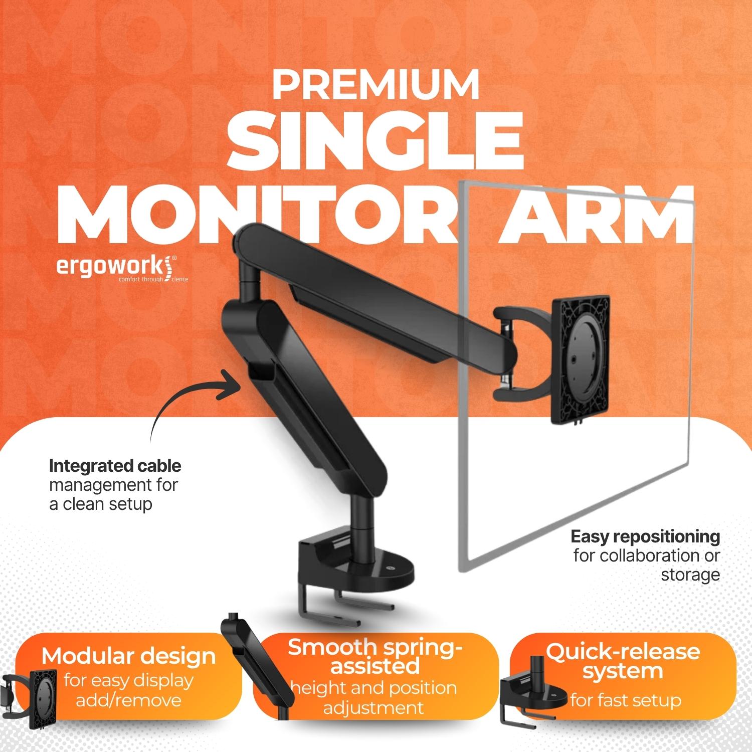 Single Desk Mount Vesa Monitor Arm