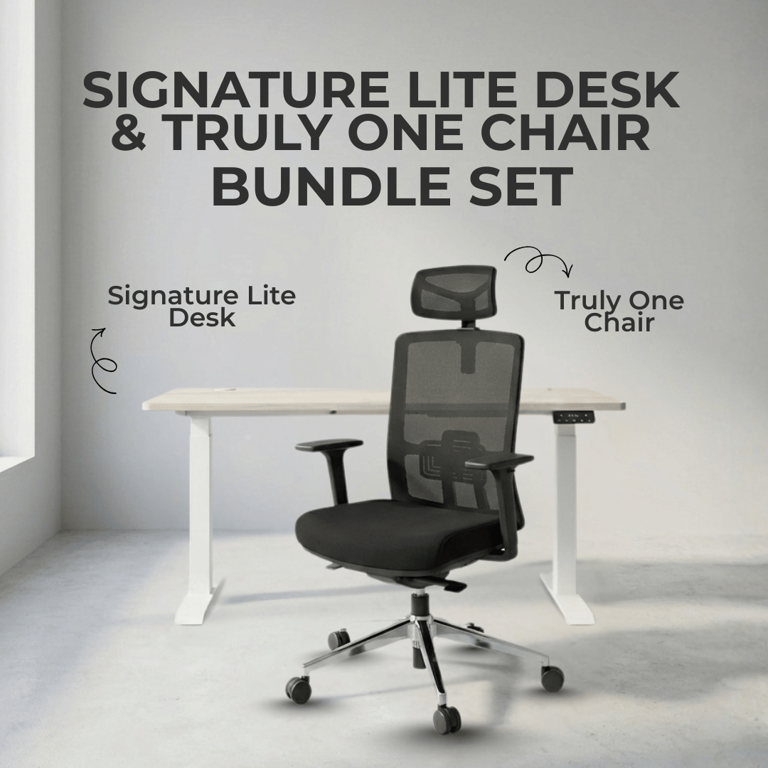 Truly One Chair (With Headrest) / Signature Lite Desk Bundle Set