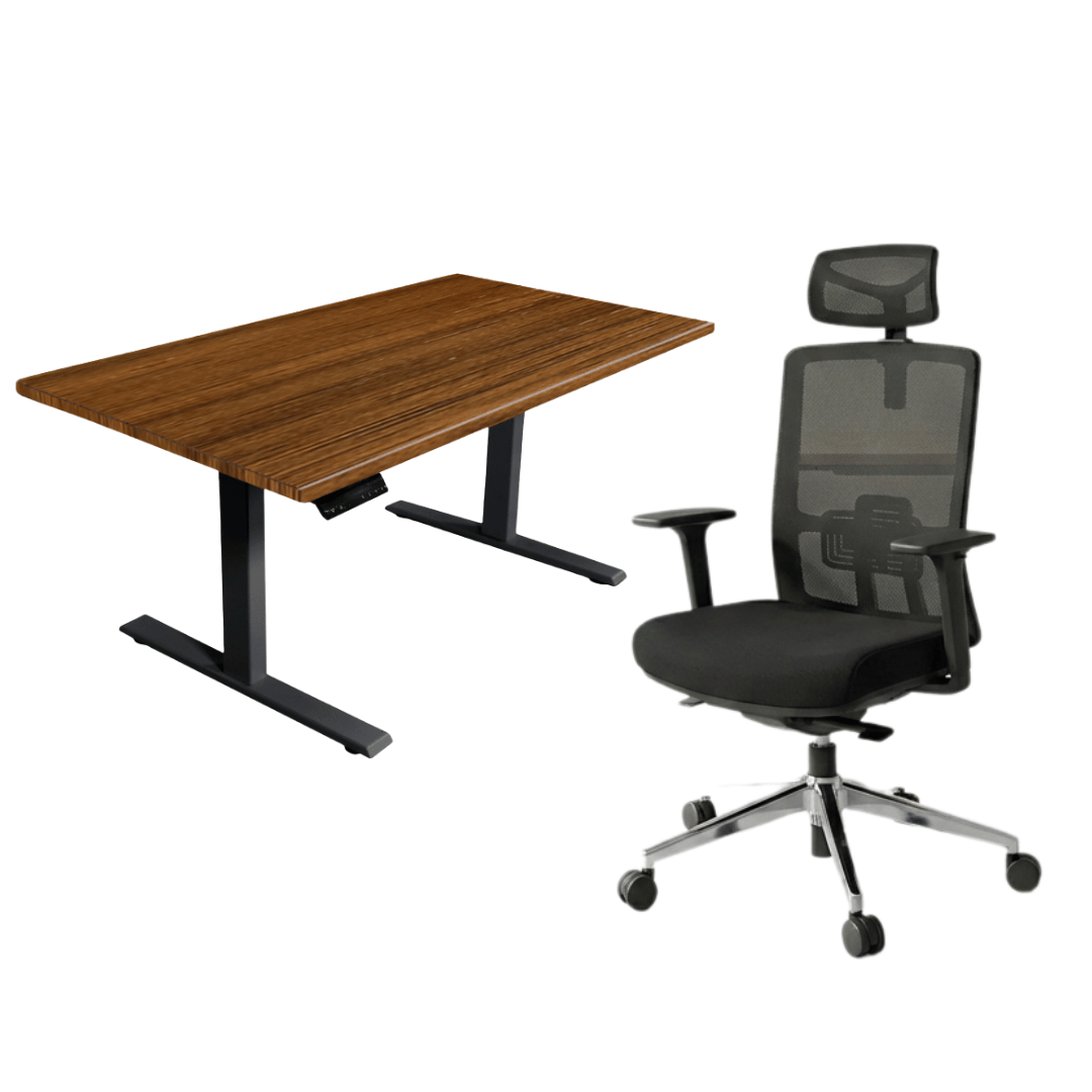 [Online Exclusive] Signature Lite Desk & Truly One Chair (With Headrest) Bundle Set