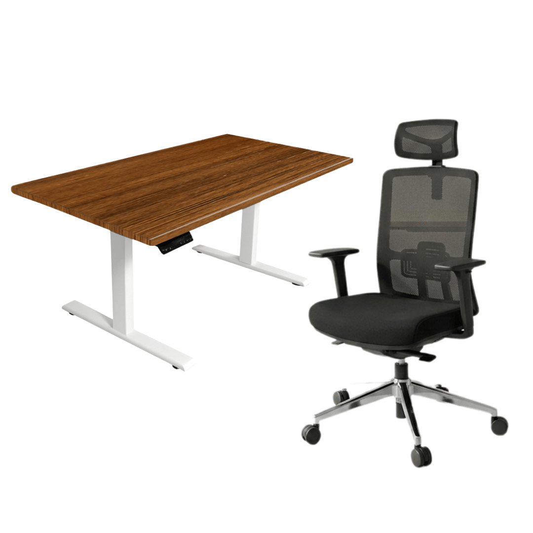 [Online Exclusive] Signature Lite Desk & Truly One Chair (With Headrest) Bundle Set