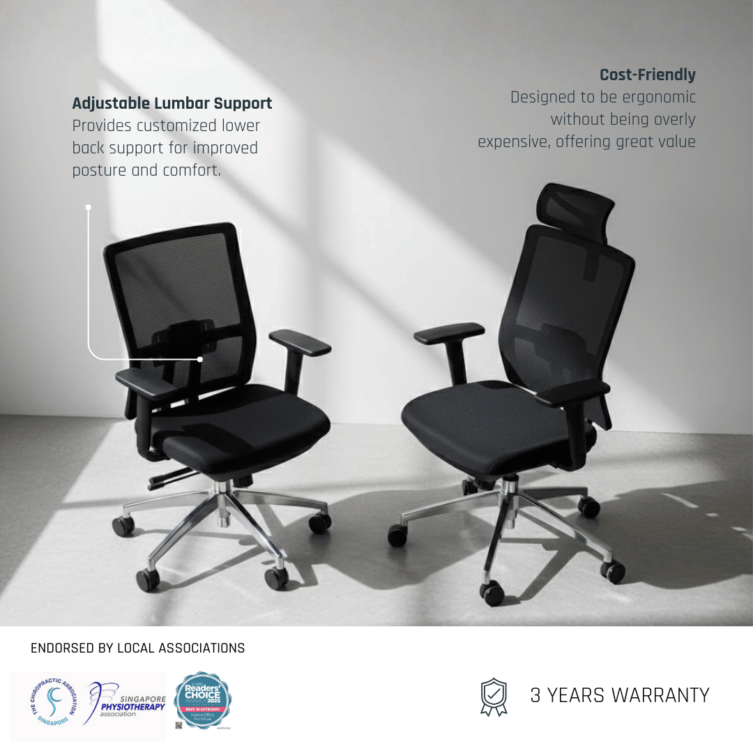 [Online Exclusive] Signature Lite Desk & Truly One Chair (With Headrest) Bundle Set