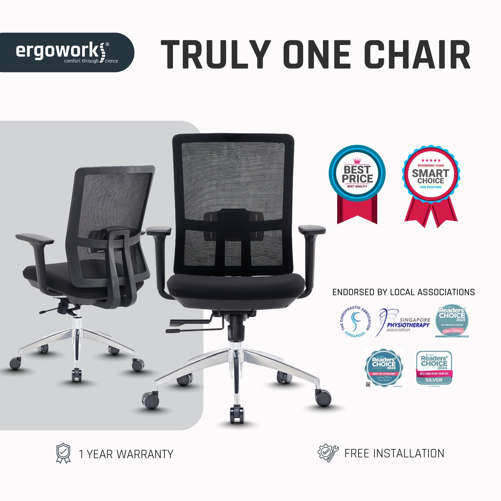 Gaming Chair Office Chairs [Online Exclusive] Truly One Chair Ergoworks