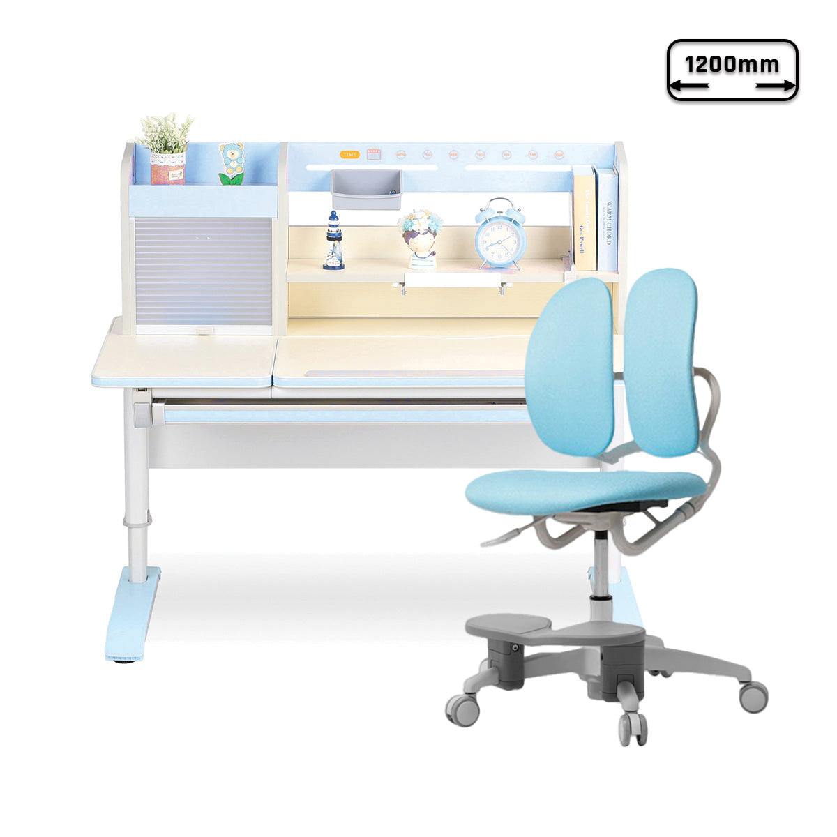 (Pre-Order) IMPACT Ergo-Growing Kids Study Desk And Chair Set 1200mm x 700mm, IM-D12L1200V2-BL