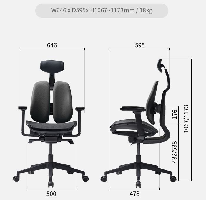 DUOREST 2.0 ERGONOMIC MESH OFFICE CHAIR, WHITE FRAME - D2-200MW