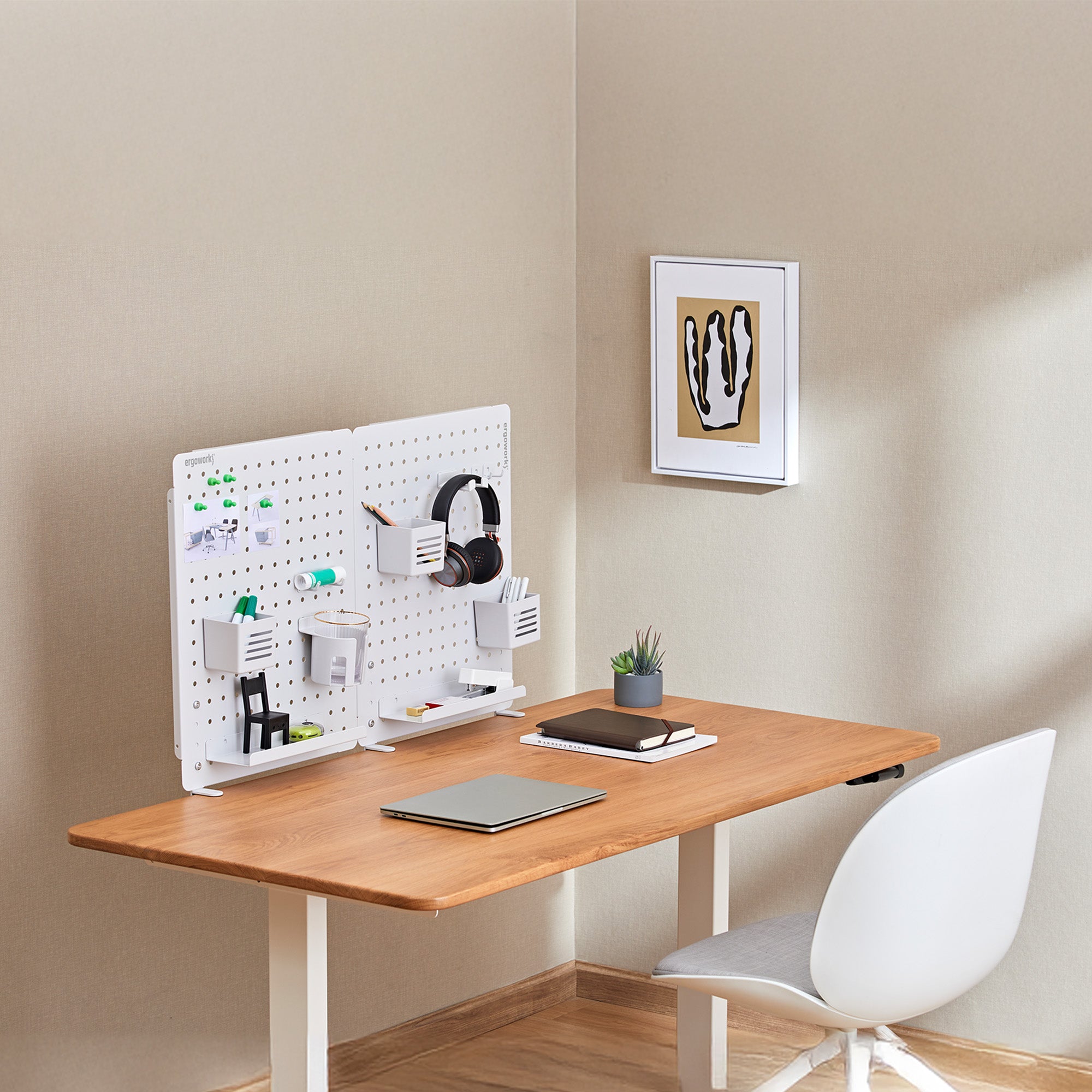 Desk Back Pegboard Organizer