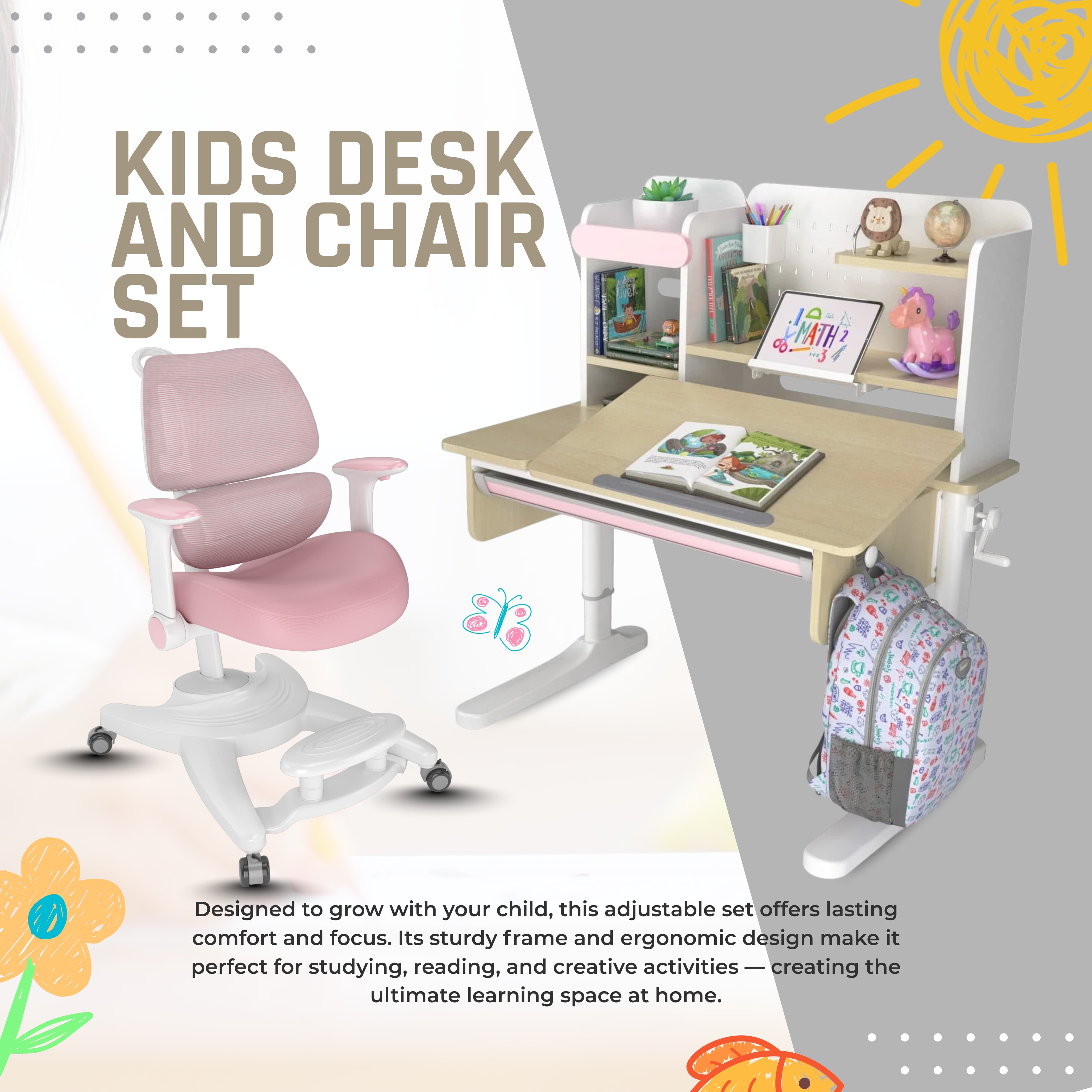Impact Junior Desk Chair Set Impact Ergonomic Kids Desk & Chair Set [Chair & Length Options Available] Ergoworks