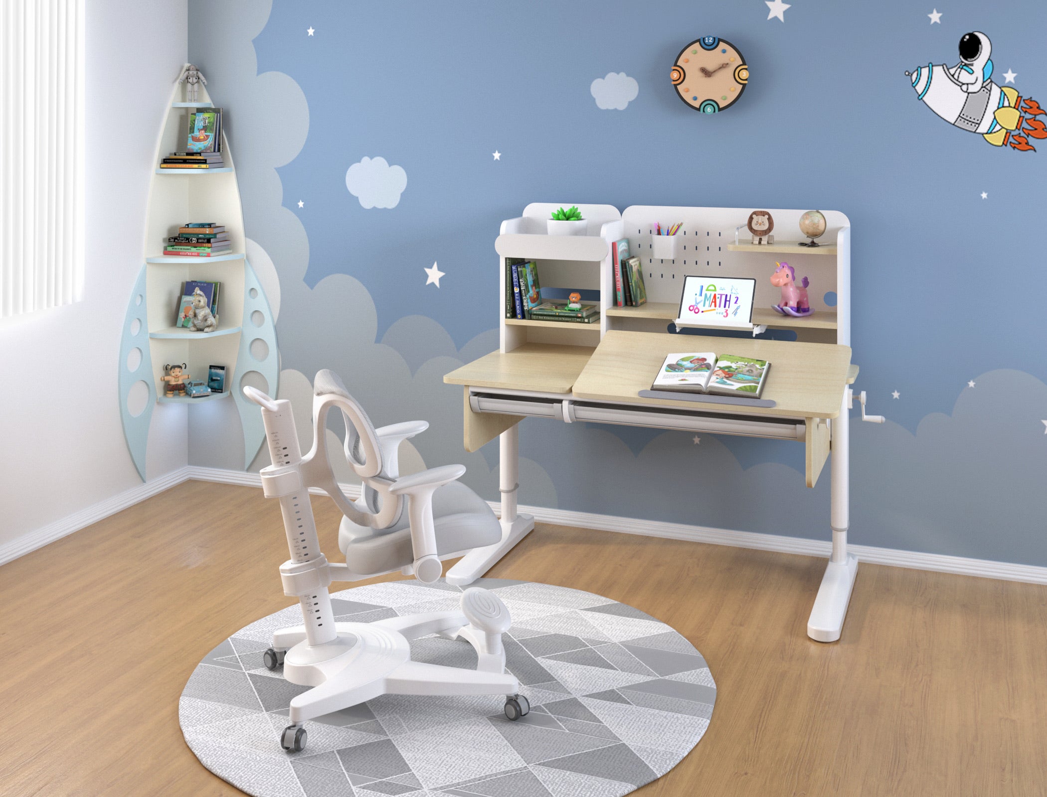 Ergo-Growing Kids Study Desk And Chair Set