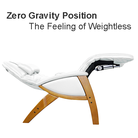 ERGOWORKS - EWZG6000-HWIY - Zero Gravity Massage Recliner Chair Singapore (Ivory Genuine Leather with Honey Wood Frame)