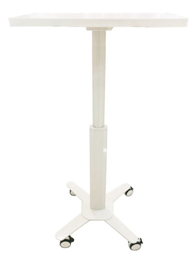 ERGOWORKS EW-0338 Mobile Single Pole Pneumatic Height Adjustable Square Shape Desk (Dim. 600 x 400mm)