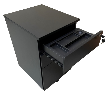 ERGOWORKS - EW-2D1F - 3 DRAWERS MOBILE PEDESTAL DRAWER WITH KEY LOCK AND CASTORS (W407 X D475 X H665MM) 2