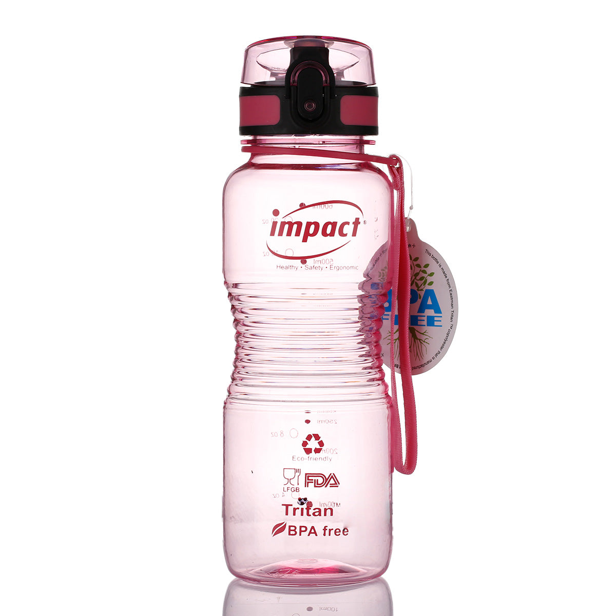 IMPACT - 650-08-XCL - 650ML  USA Tritan Jump Lid Ergo Water Bottle