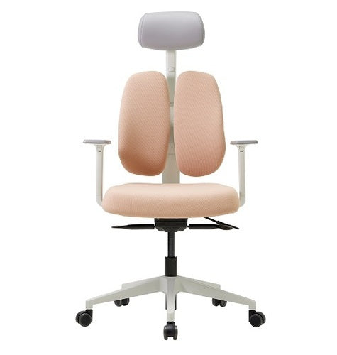 DUOREST D2500G-DASW Gold Renewal Ergonomic Desk Chair - White Frame (2022 Edition)