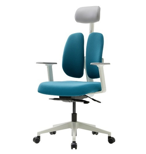 DUOREST D2500G-DASW Gold Renewal Ergonomic Desk Chair Singapore - White Frame (2022 Edition)