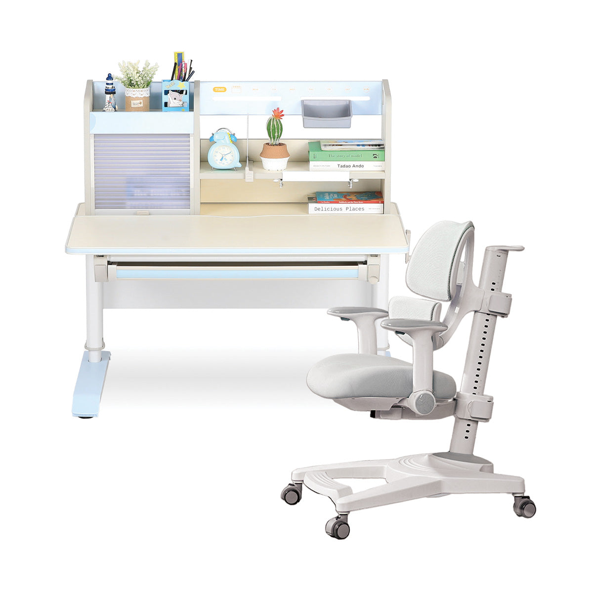 IMPACT Ergo-Growing Study Desk And Chair Set 1050mm x 700mm,  IM-D12M1050V2-BL