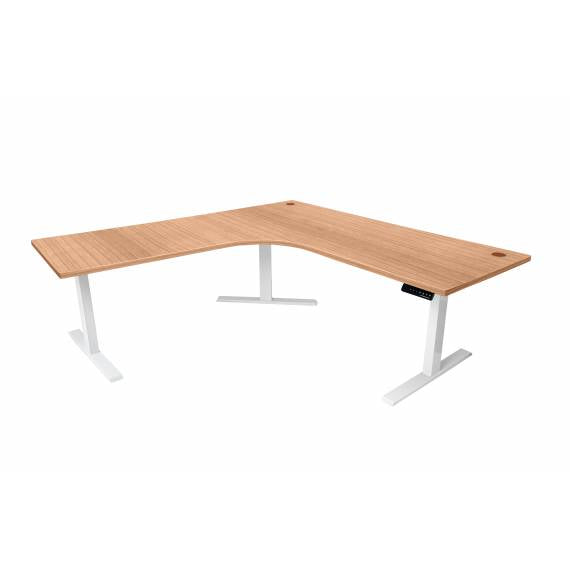L-Shaped Electric Height Adjustable Desk with MFC Tabletop (1500/600 x 1200/600)