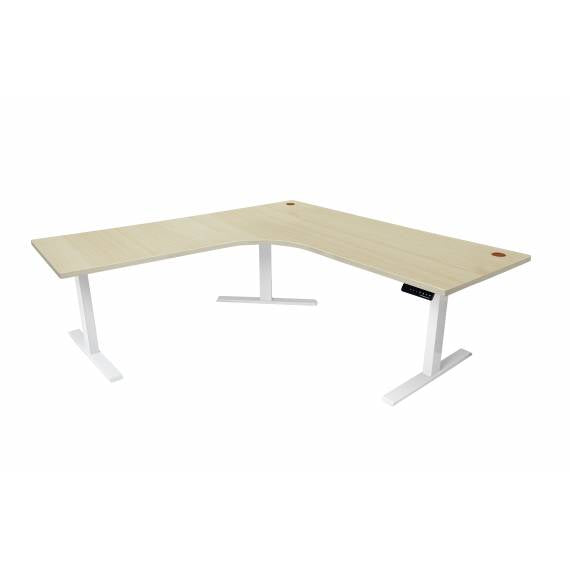 L-Shaped Height Adjustable Electric Desk with Customize Tabletop Dimension - EW0336F1V2