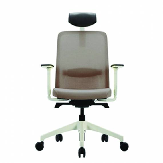 DUOFLEX QU-400C_W Q Series Ergonomic Chair (White frame, Mesh)