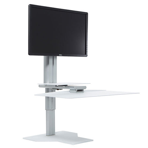 ERGOWORKS - S2S001-SW-SG - UPRITE ERGO Single Monitor Sit2Stand Workstation (Silver-White)