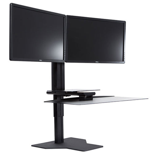 ERGOWORKS - S2S002-BB-SG - UPRITE ERGO Dual Monitor Sit2Stand Workstation (Black-Black)