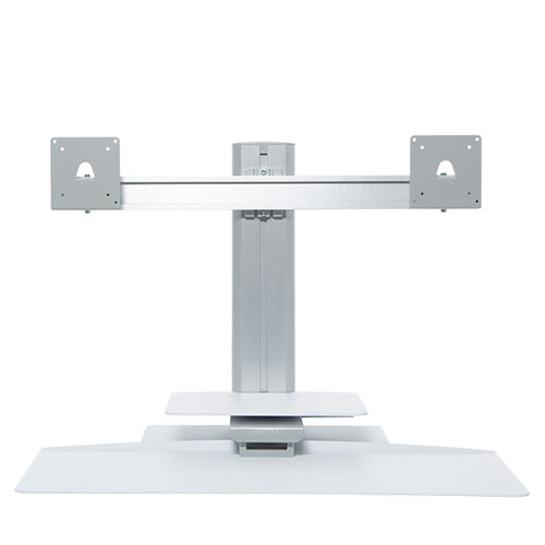 ERGOWORKS - S2S002-SW - UPRITE ERGO Dual Monitor Sit2Stand Workstation (Silver-White)