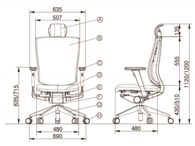 DUOFLEX - BR-010S - Bravo Collection Ergonomic Chair