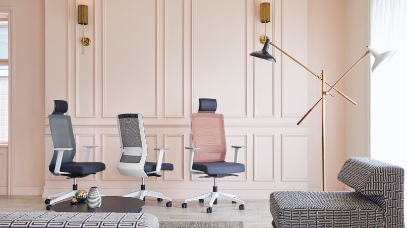 DUOREST Duoflex Square Office Home Ergonomic Mesh Chair Black Frame, White Frame