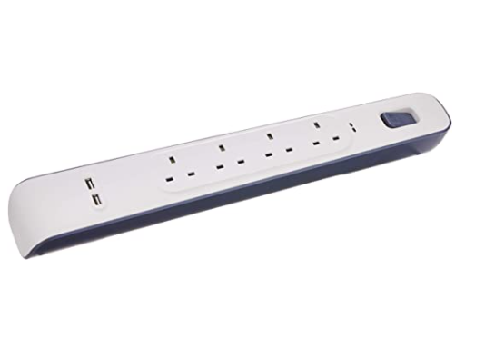 BELKIN - 4-SOCKET 2M SURGE PROTECTION STRIP WITH 2 USB PORTS